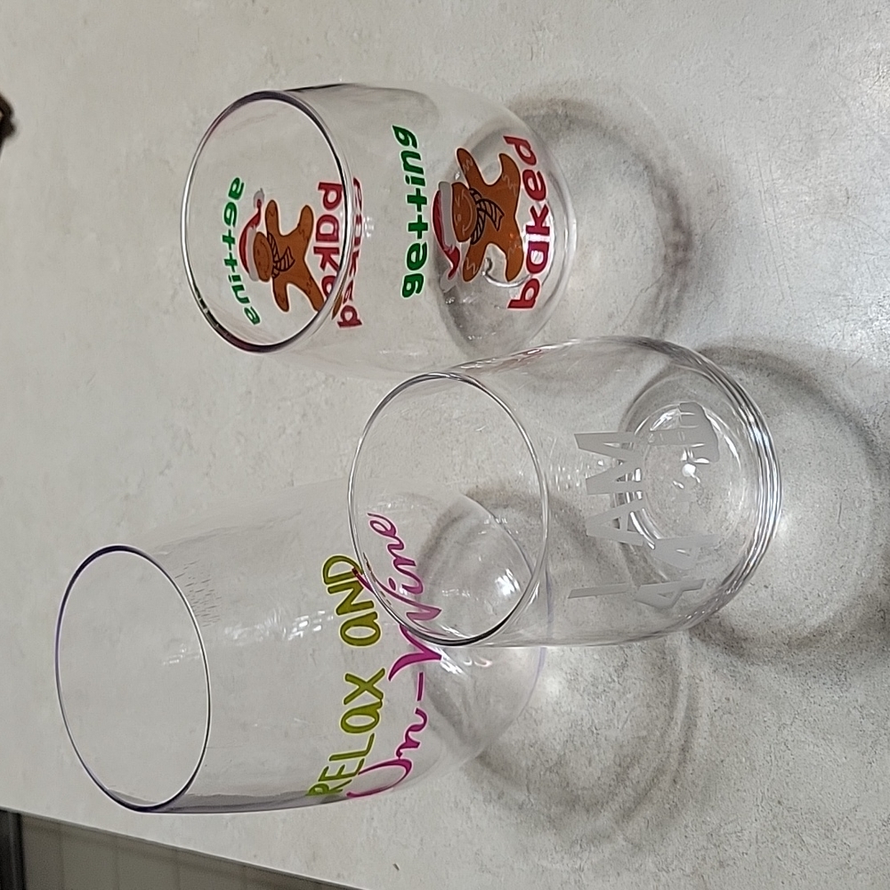 3 wine glasses